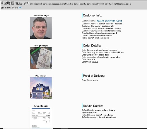 Example ticket with AI generated images